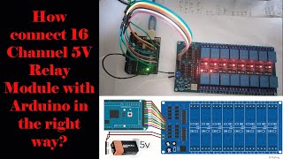 comment connecter le module relais 16 canal 5v avec arduino de la bonne  manière? 