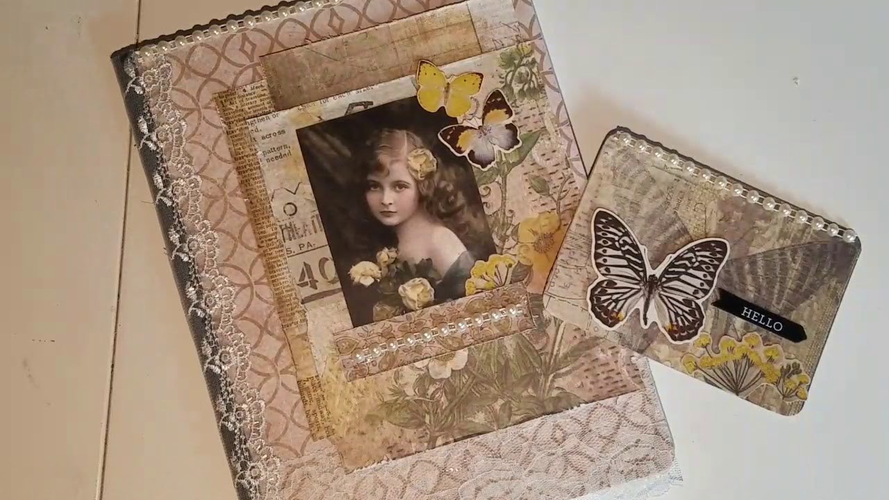 Vintage Altered Composition Book scrapbooking tiendas