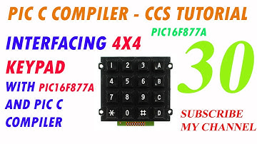 Learn About 4x4 Keypad Matrix Complete with PIC16F877A - PIC C Compiler in Urdu/Hindi