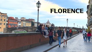 [4K] Florence, Italy Evening Walk: Basilica di Santa Croce, Galleria degli Uffizi 2023