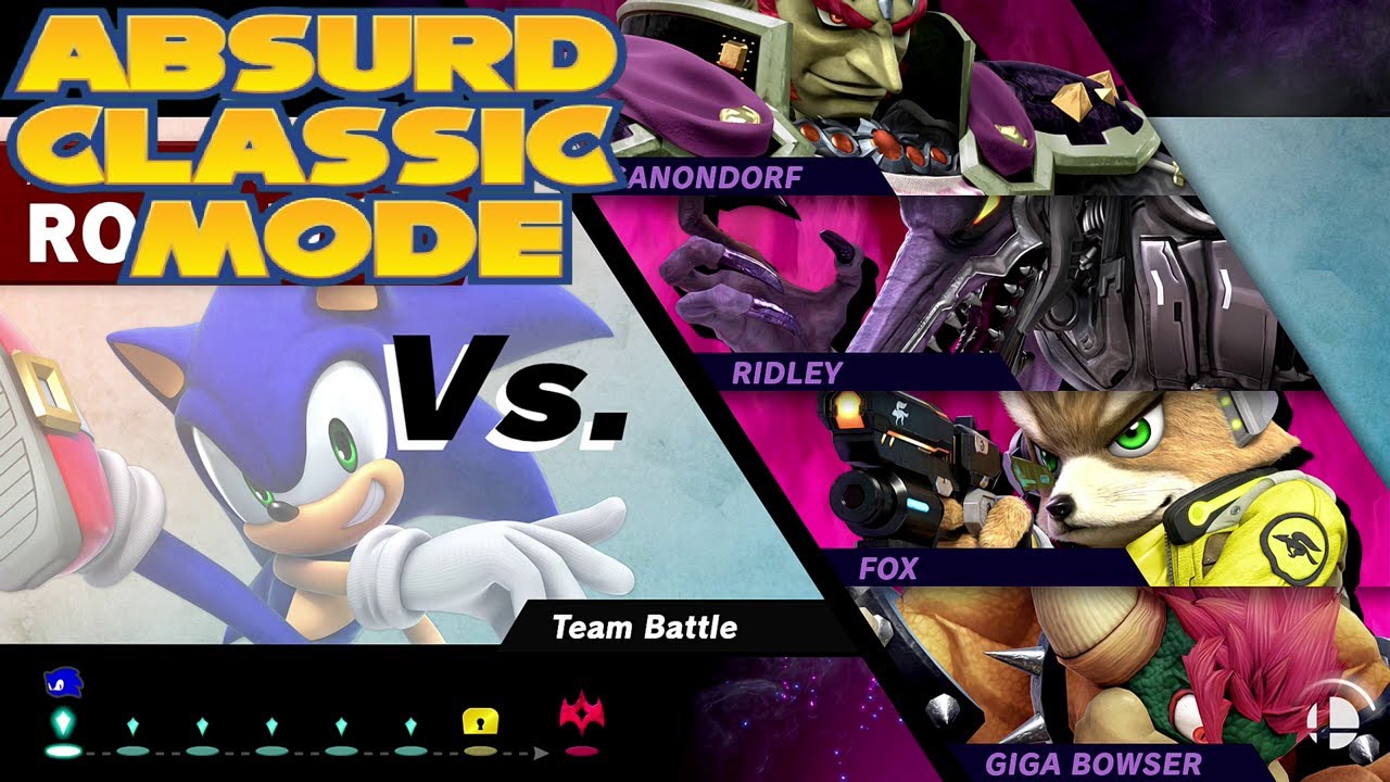Super Smash Bros. Ultimate - Absurd Classic Mode with Sonic