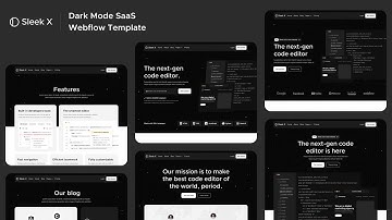 Sleek X - Dark Mode SaaS Webflow Template | BRIX Templates