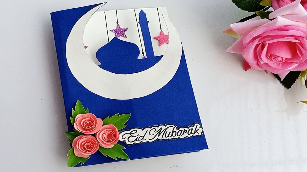 Handmade Greeting Card For Eid DIY Beautiful Pop up Eid Card Idea 
