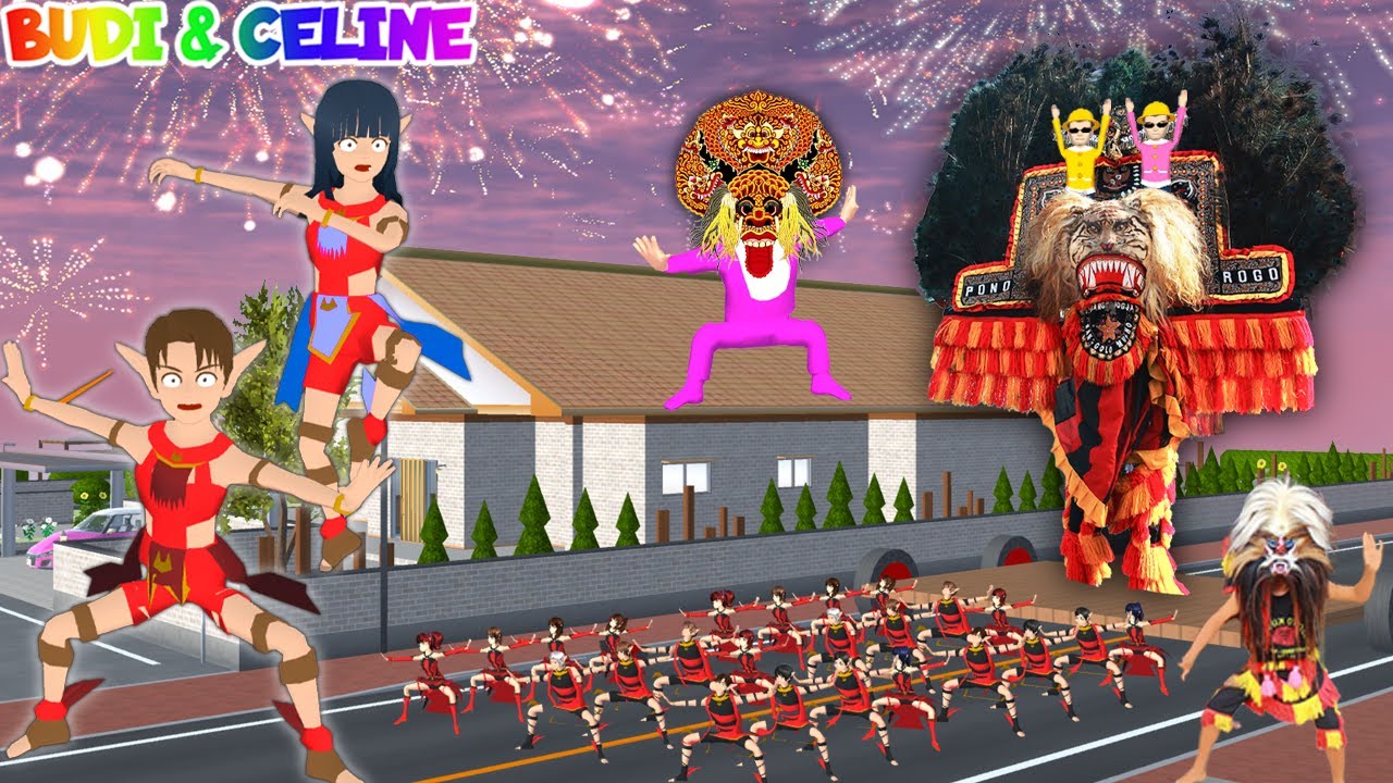 Yuta Mio Ikut Pawai Ogoh-ogoh Barongan Keliling Kota Sakura👹 Baby Celine Jadi Barongan Raksasa