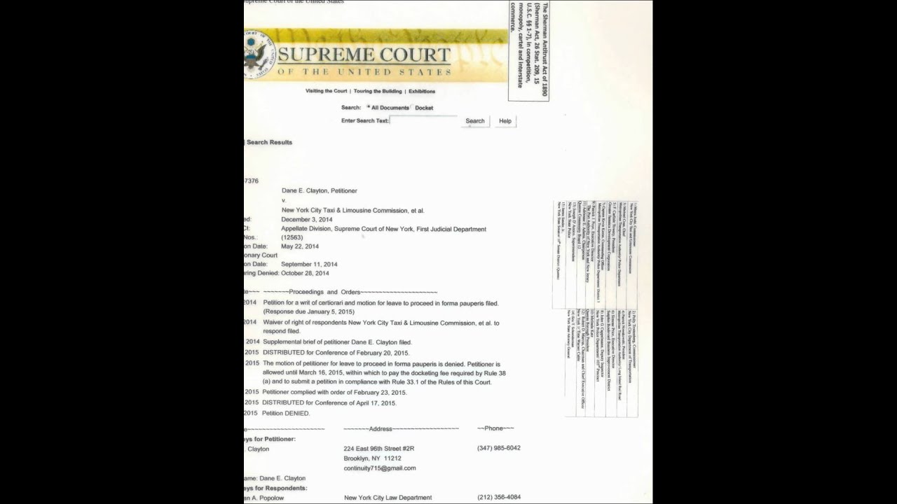 Petition for Certiorari to U.S. Supreme Court DENIED YouTube