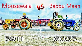 HMT 5911 vs Farmtrac 6055 Tractor Tochan | Sidhu moosewala vs babbu Maan