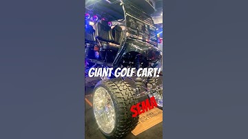 Giant Lifted Golf Cart with MASSIVE Rims & Speakers at SEMA! #Shorts #MillionDollarBaby