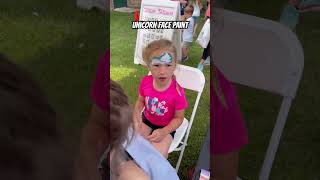 Cute Unicorn face painting! Unicorn face paint! #shorts #unicorn #facepaint #facepainting #makeup