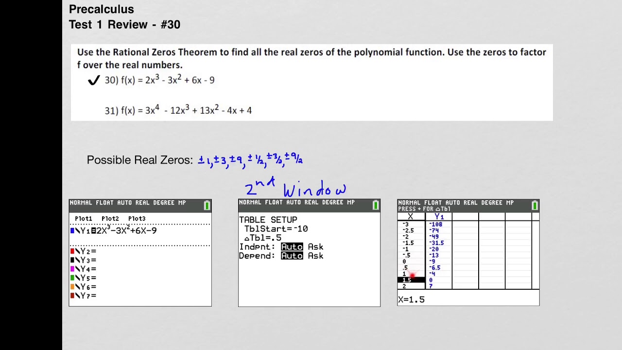 Precalculus -Test 1 Review - #30 - YouTube