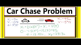 🚗Car Chase Problem🚓 (Accelerating and Constant Velocity)