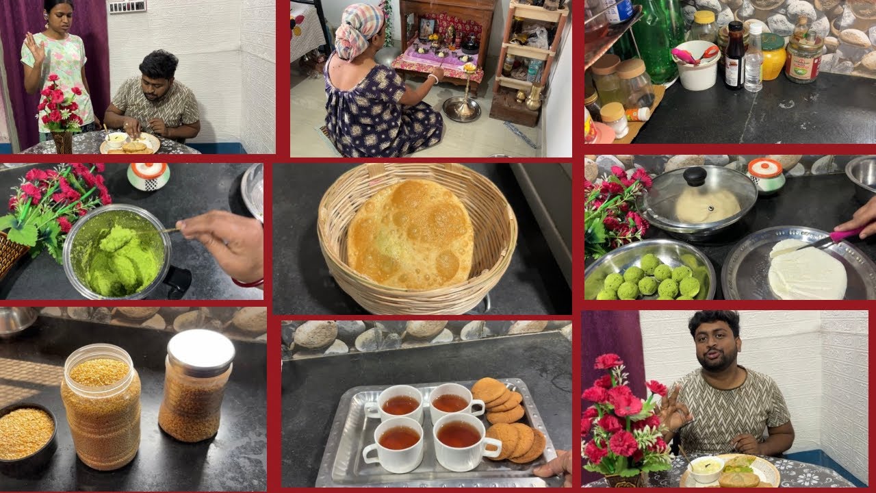 সারাদিন এত পরিশ্রমের পরেও ছেলে মেয়ের আবদার মেটাতে আজ মটরশুঁটির 🫛কচুরি🌮 বানালাম ।