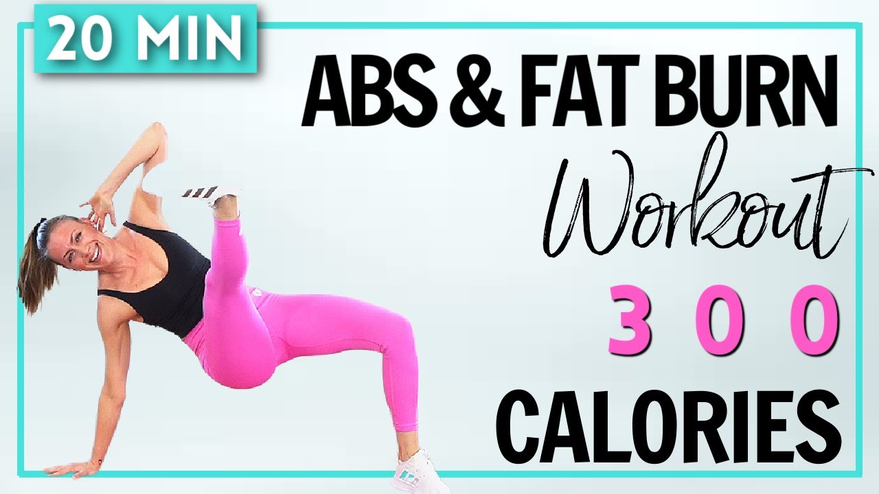 20 MIN - ABS + FAT BURN CARDIO HIIT WORKOUT // Burn 300 Calories // No ...