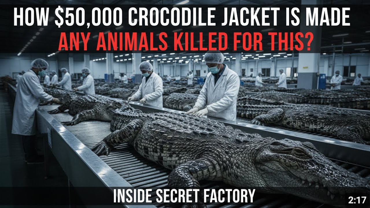 How Leather Crocodile Jackets Are Made | Luxury Exotic Leather Jacket Manufacturing Process 2026 4k
