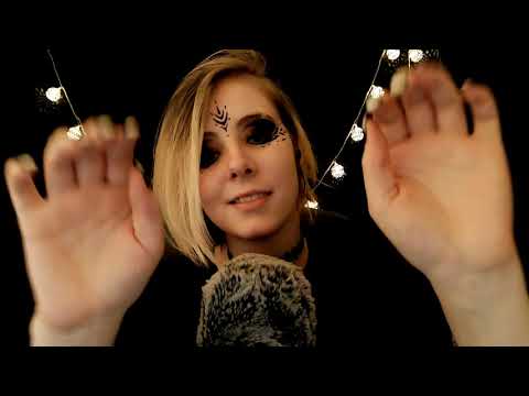 ASMR | 30mins of Hand Movements/Visuals - tingly and relaxing with the Fluffy Blue Yeti Mic