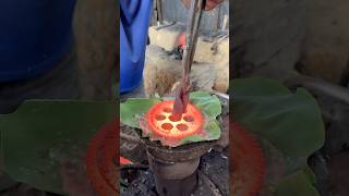Incredible Blacksmith Skills Hardening Recycled Motorcycle Steel Into a Strong Tool #blacksmith