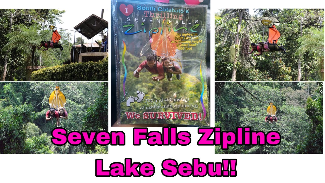 Seven Falls Zipline Lake Sebu//The highest in South East Asia ...
