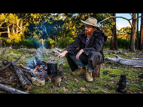 Camping as a Traditional Swagman in the Australian Bush