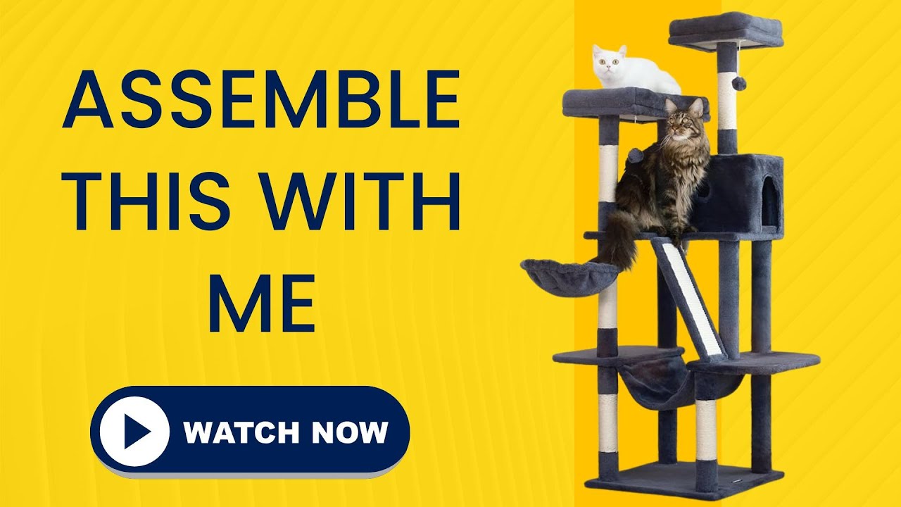 Ouritsu Cat Tree, 61 inch Tall Cat Tower