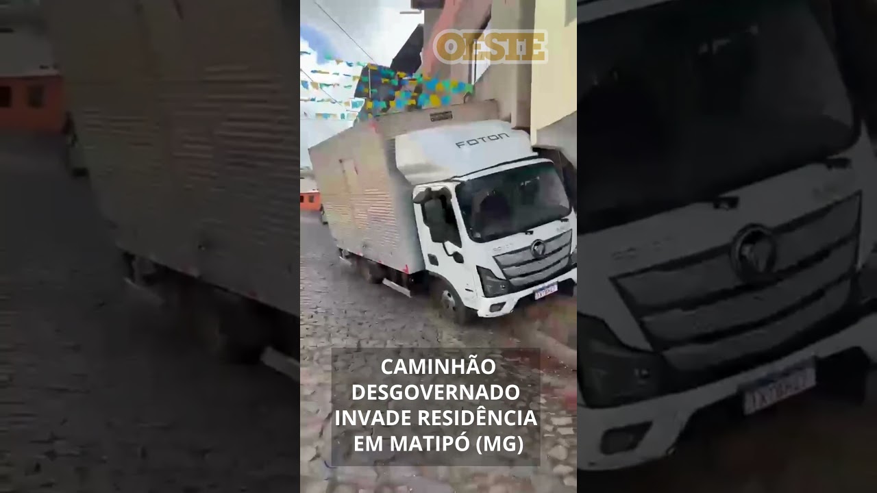 CAMINHÃO DESGOVERNADO INVADE RESIDÊNCIA EM MATIPÓ (MG)