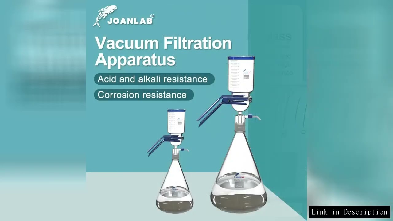 JOANLAB 1000ml Vacuum Filter Apparatus Lab Equipment Glass Filter Sand Core Liquid Solvent Membrane