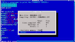 Write A 'C' Program To Print The FIBONACCI Series..