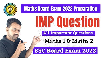 Important Questions of Maths | SSC Board Exam 2023 Maths 2 Preparation by Mahesh Prajapati