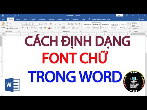 Cách định dạng font chữ trong word