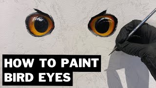 Oil Painting Tutorial - How to Paint Realistic Bird Eyes #birdpainting #birdpaintingtutorial