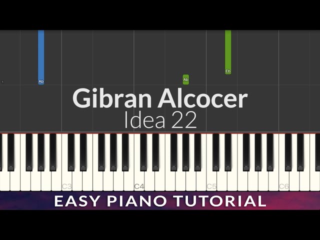 Gibran Alcocer - Idea 22 EASY Piano Tutorial