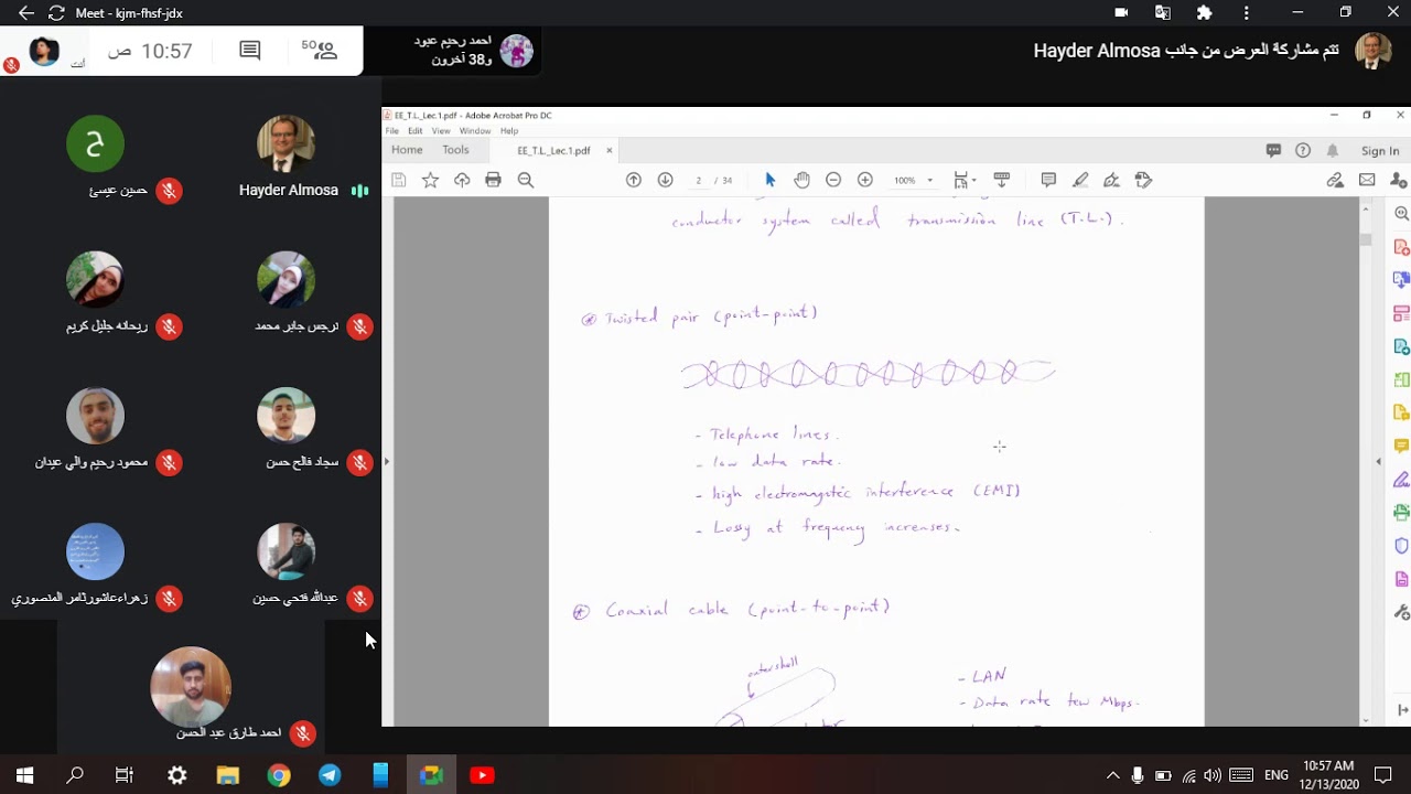 Lecture 1 Part1 Transmission Lines in arabic YouTube