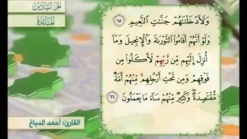 آية ٦٦ من سورة المائدة مكررة القارئ أحمد الدباغ