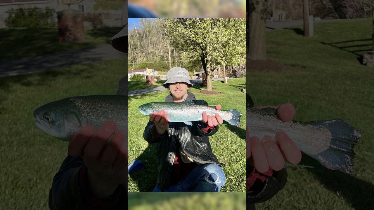 Fishing a TROPHY POND and catching the RARE BLUE TROUT! 