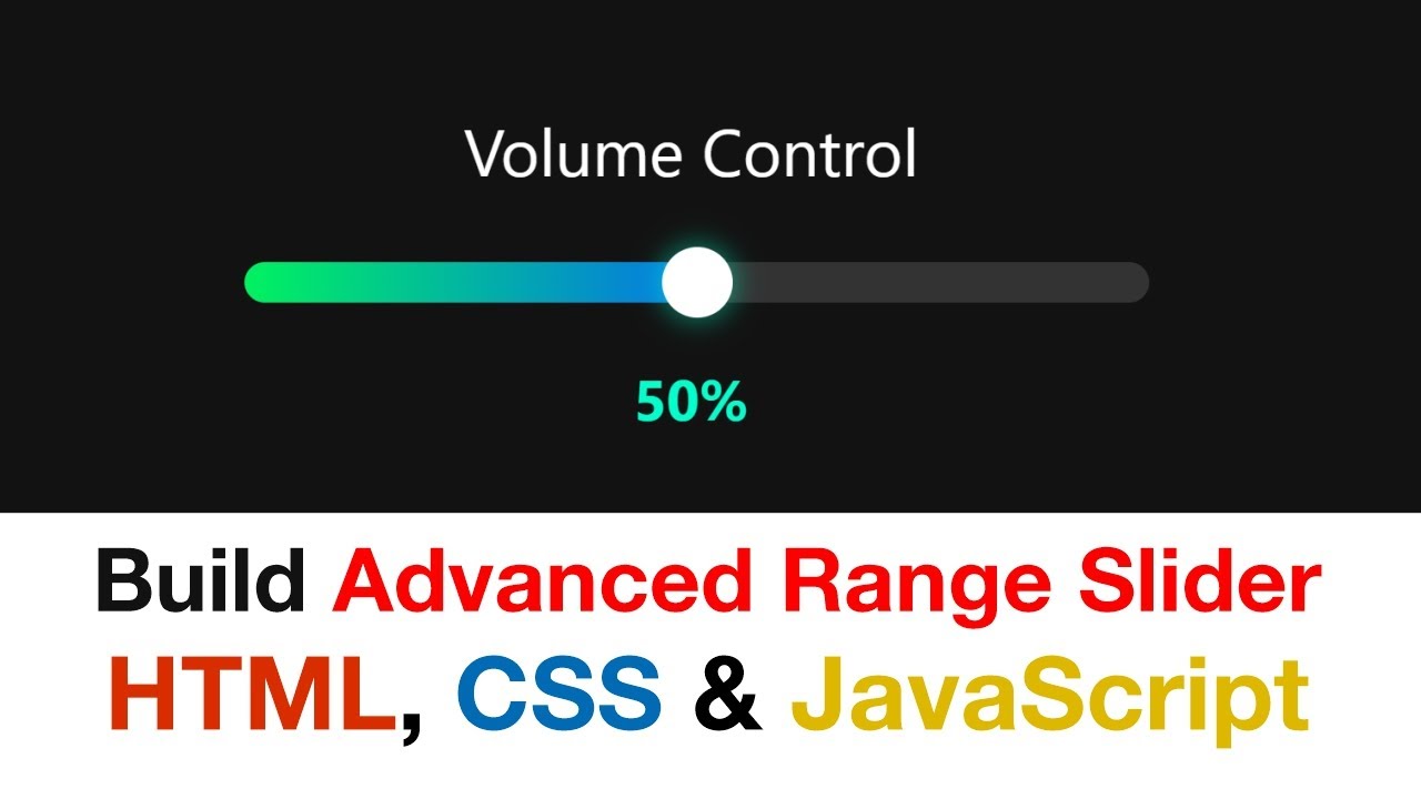 "Create an Advanced Range Slider in 60 Seconds | HTML, CSS & JS Tutorial"