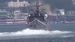 海自 ミサイル艇「おおたか(大鷹)」「しらたか(白鷹)」関門海峡通航