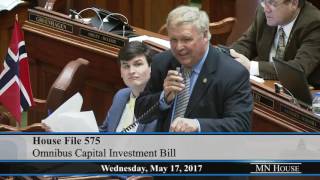 Bonding bill debate on House Floor 5/17/17
