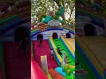 Lompat dan Bermain Rumah Balon Jerapah Coklat dan Kuda Unicorn Hijau #rumahbalon #reels #fyp