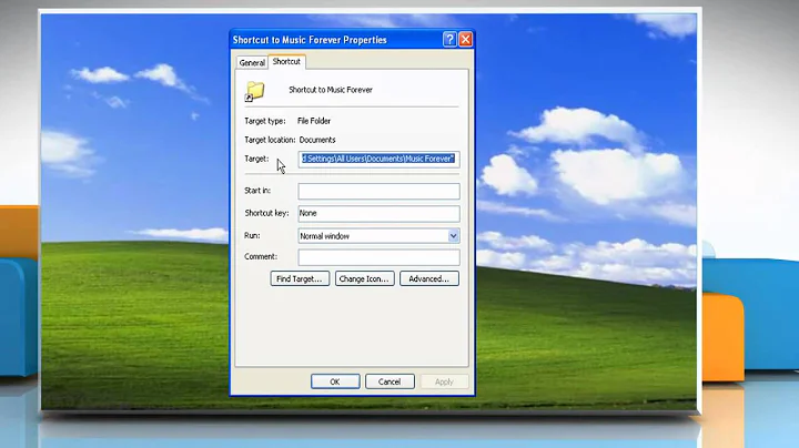 Windows® XP: How to assign a shortcut key on Windows® XP-based PC?
