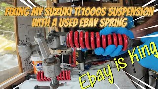 Fixing My Suzuki TL1000S Suspension with a Used eBay Shock | Clean, Check & Refit @lipglosshelmetsandhim
