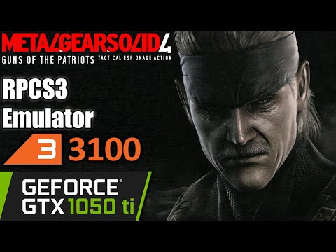 Metal Gear Solid 4 RPCS3 | Ryzen 3 3100 | GTX 1050 ti | 1650 SUPER PS3 Emulator PC Performance Test