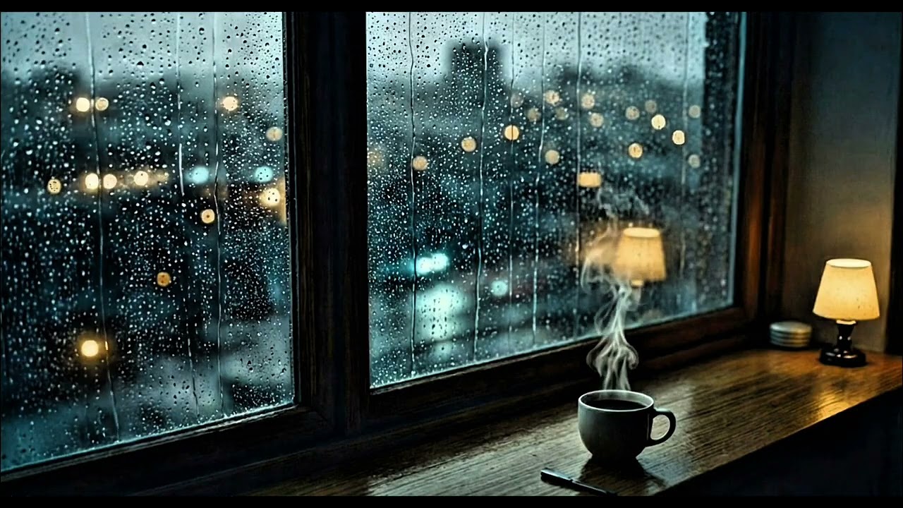 ​3 HOURS Cozy Rain on Window & Coffee ☕ 3 ЧАСА Уютный дождь и кофе (4K ASMR for Sleep, Study, Relax)