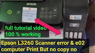 Epson l3260 scanner error solution । Epson l3260 printer