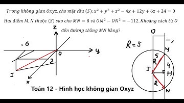 Toán 12: Trong không gian Oxyz,cho mặt cầu (S):x^2+y^2+z^2-4x+12y+6z+24=0Hai điểm M,N thuộc (S)