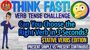 Grammar Test — Stative Verbs Edition 2 | Present Simple vs. Present Continuous