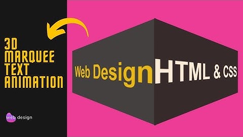 3D Marquee Text Animation Effects Using CSS | Web Design | CSS Animation Effects