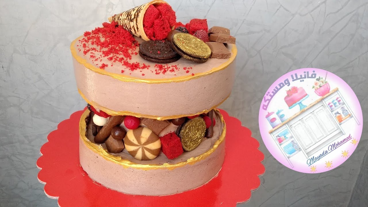 كيك الصدع اللى قلبت اليوتيوب عملتهالكم بطريقه سهله جدا ومبهره ف شكلها