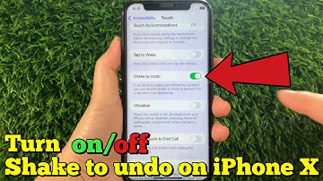 How to turn on or off shake to undo on iPhone X