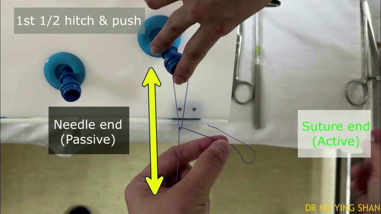 4 Extracorporeal slip knot suture demo YouTube