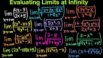 Differential Calculus: Limits at Infinity Part 1