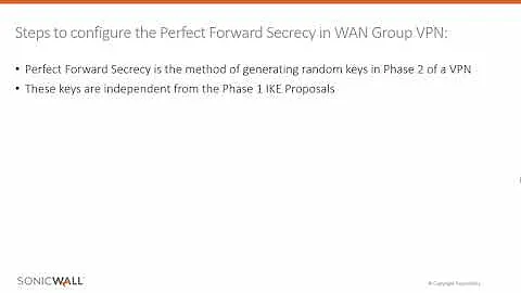 How to configure Perfect Forward Secrecy PFS in WAN Group VPN GVC and what is the purpose of enablin