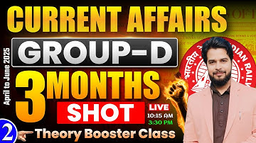GROUP-D Current Affairs 2024–25 |🔥3 Months Apr to June || Exam में सीधे सवाल यहीं से! || Chandra Sir